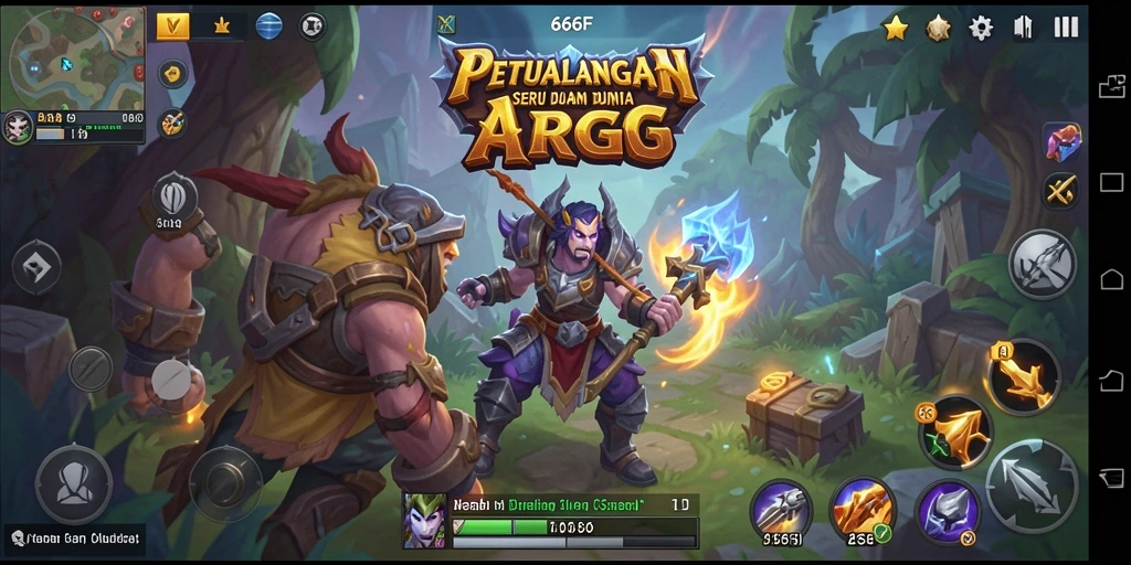 Gameplay mendebarkan dengan aksi pertarungan ARPG yang intens.