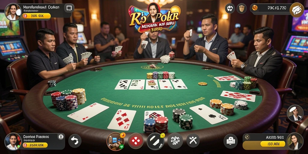 Tampilan gameplay poker yang mendebarkan di 73K.