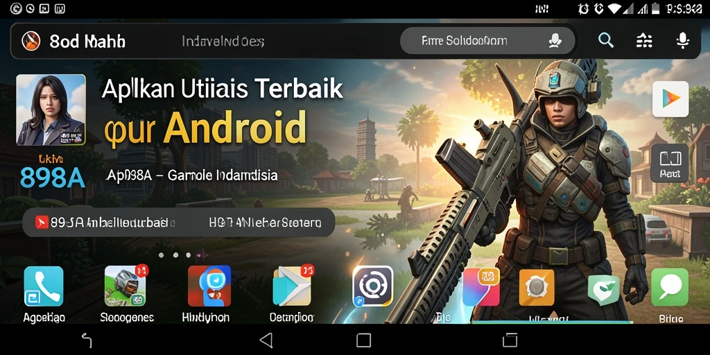 Tampilan utama aplikasi 898A dengan fitur-fitur utilitas yang canggih.