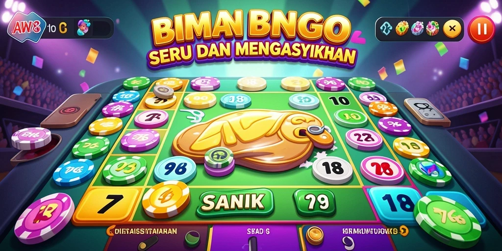 Tampilan gameplay Bingo yang menarik di AW8.