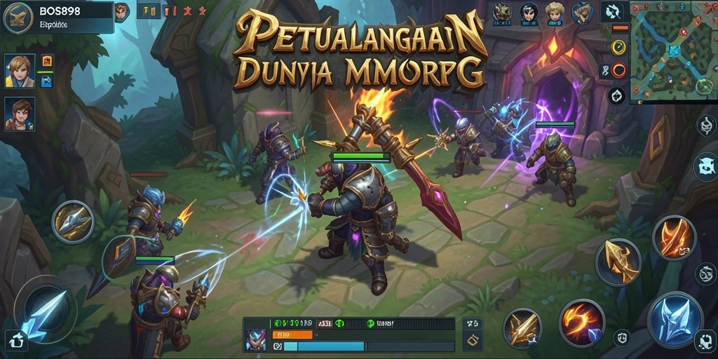 Screenshot menarik dari gameplay dalam dunia MMORPG BOS898.