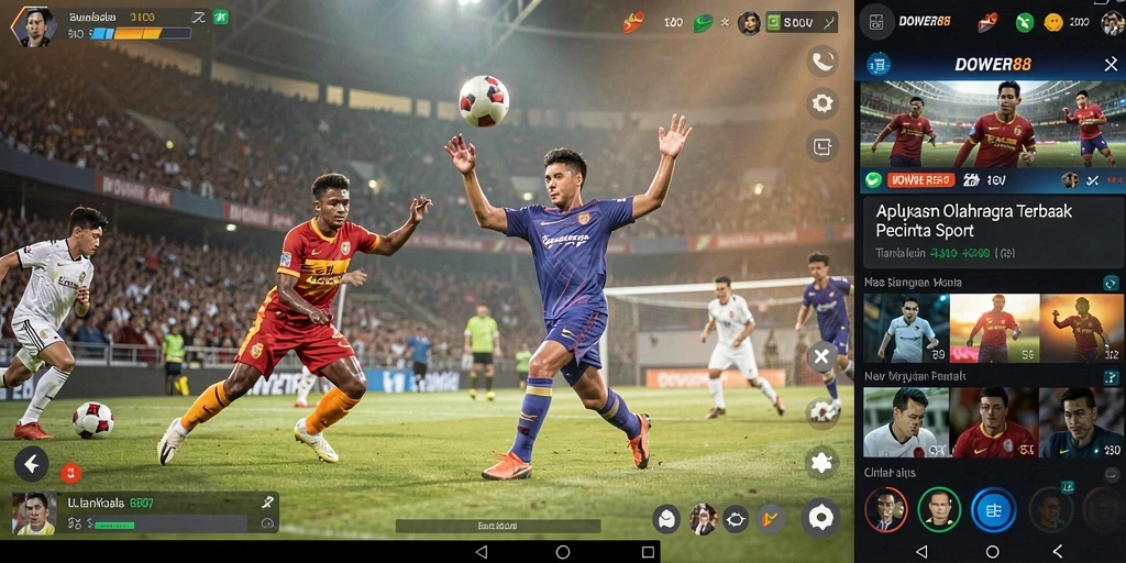 Screenshot DOWER88 menampilkan aksi gameplay olahraga yang mengasyikkan.