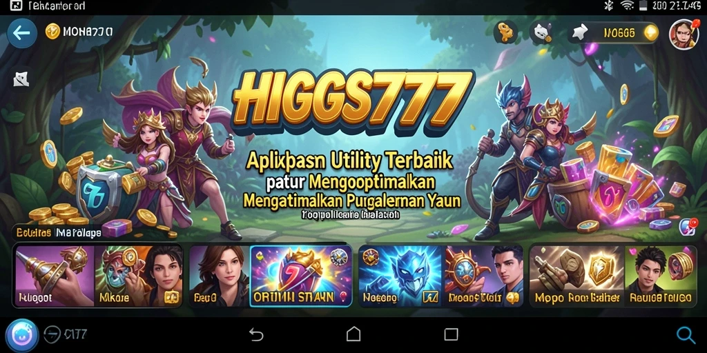 Tampilan antarmuka HIGGS777 yang modern dan user-friendly.