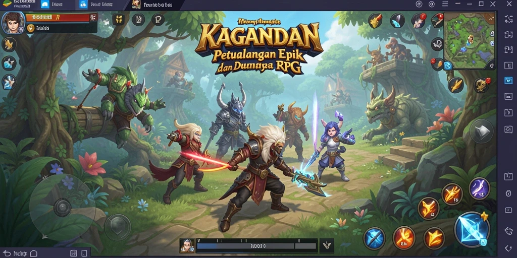 Tampilan gameplay KAGANDAN yang menampilkan pertarungan seru di dunia RPG.