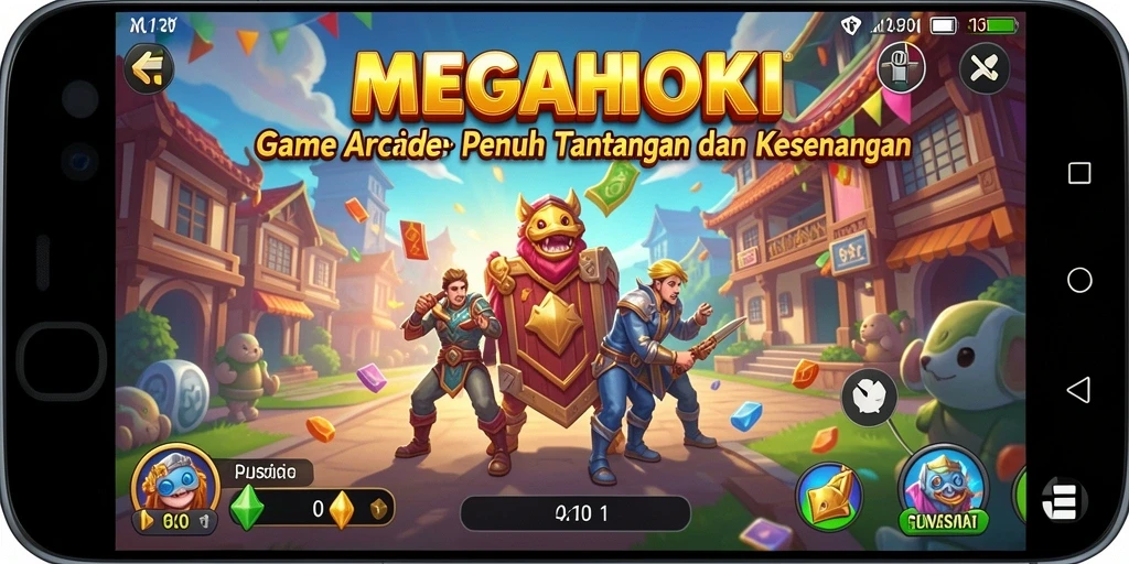 Tampilan gameplay MEGAHOKI dengan aksi menantang dan seru.