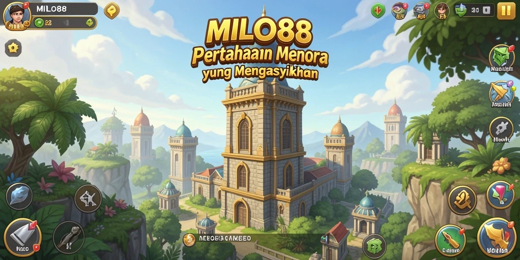 Screenshot gameplay Tower Defense dari MILO88 yang menegangkan.