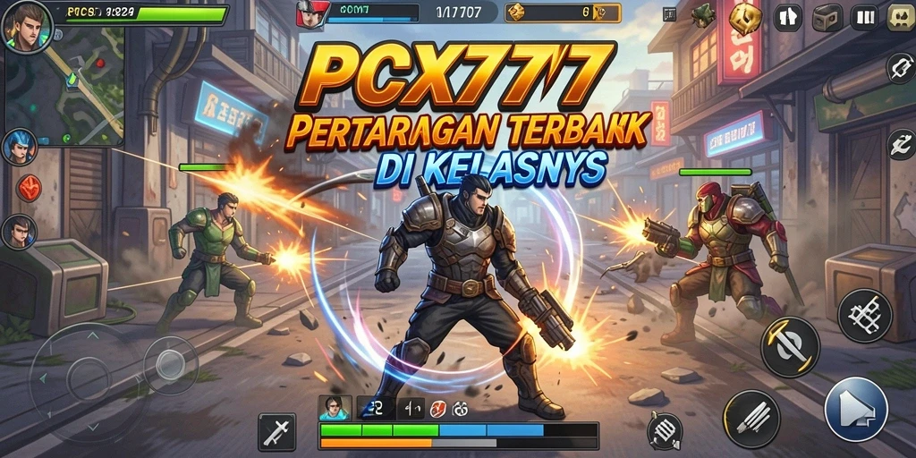Gameplay PCX777 menampilkan aksi bertarung yang intens dan seru.