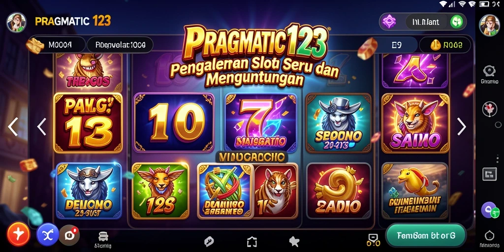 Tampilan gameplay slot PRAGMATIC123 yang mengasyikkan dan berwarna-warni.