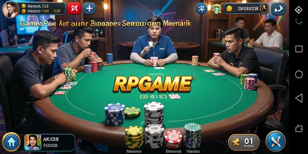 Tampilan menarik dari gameplay Poker RPGAME