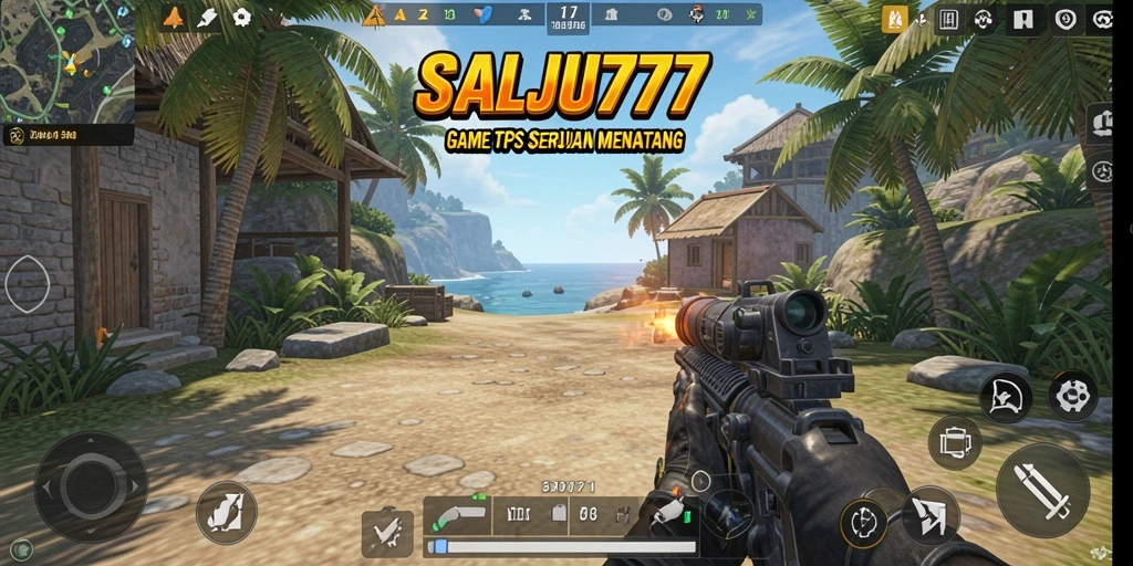 Tampilan gameplay menegangkan dalam SALJU777 di lingkungan salju.