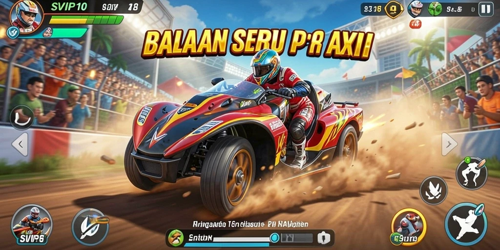 Tampilan gameplay seru dalam balapan kencang di SVIP10.