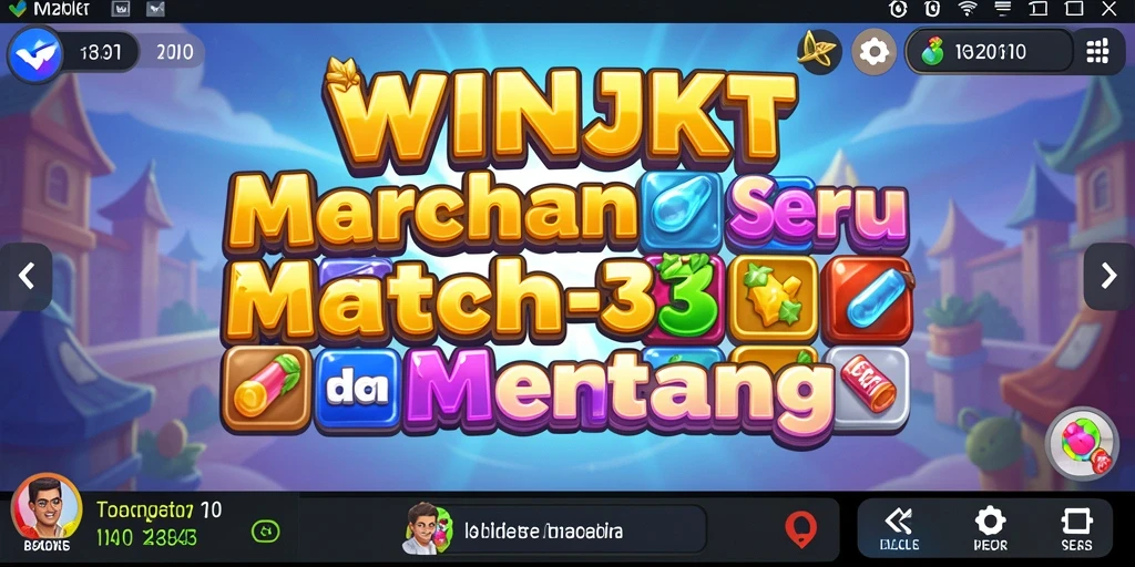 Screenshot gameplay WINJKT yang menunjukkan aksi seru dalam permainan Match-3.