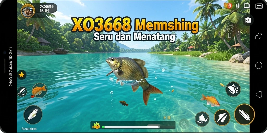 Gameplay seru XO368 menampilkan aksi memancing yang mendebarkan.
