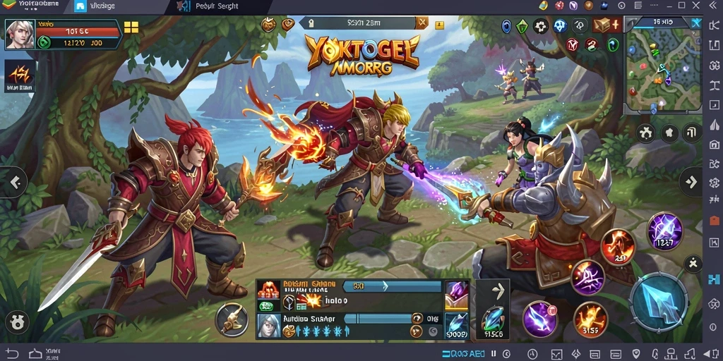 Tangkapan layar utama YOKTOGEL menunjukkan aksi seru dalam permainan MMORPG.