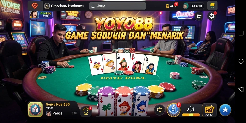 Gameplay seru poker di YOYO88 dengan tampilan menarik.